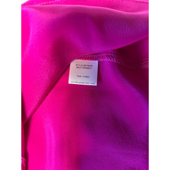 NWT 41 Hawthorne 100% Silk Shell Fuschia Purple Pink Sleeveless Tunic size Large - Picture 5 of 6
